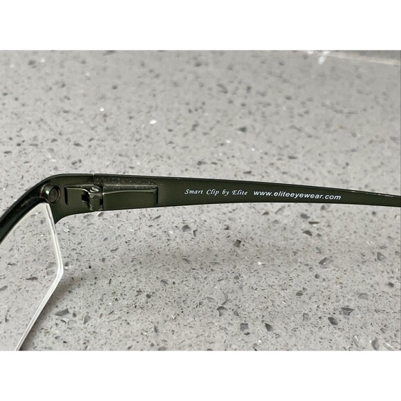 SMART CLIP Eyeglasses Frames ONLY 300 47-19-140 Burgundy/Lime Half Rim red - Picture 6 of 13